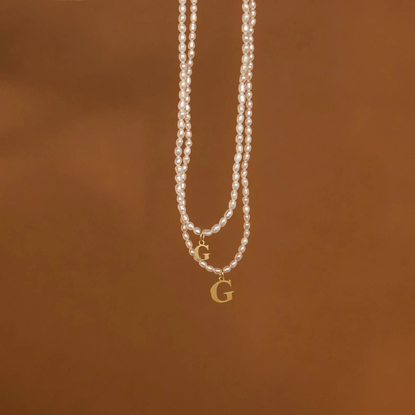 Pearl Initial Necklace