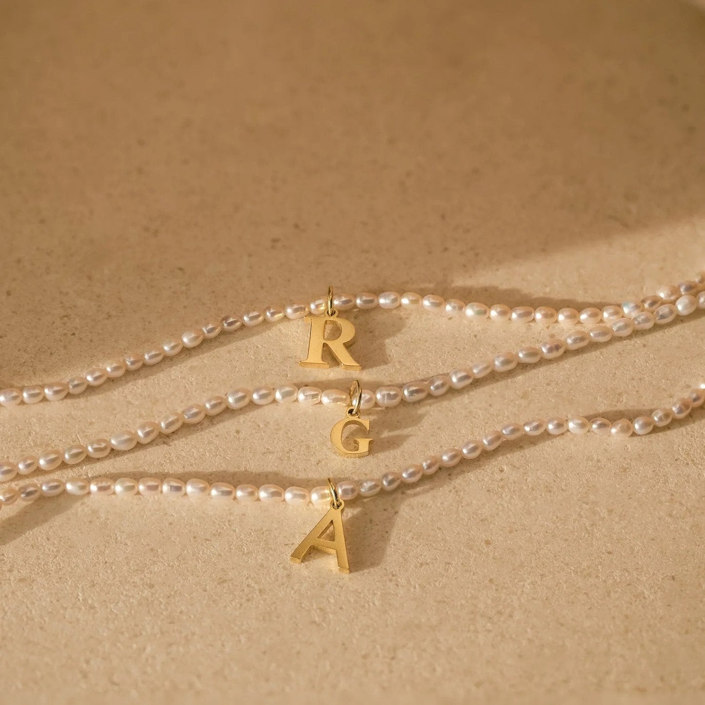 Pearl Initial Necklace